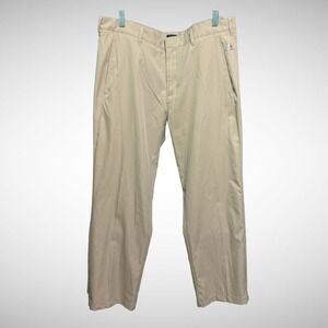 Adidas Pants Mens 35 X 30 Solid Brown Flat front chino pants Pre Owned
